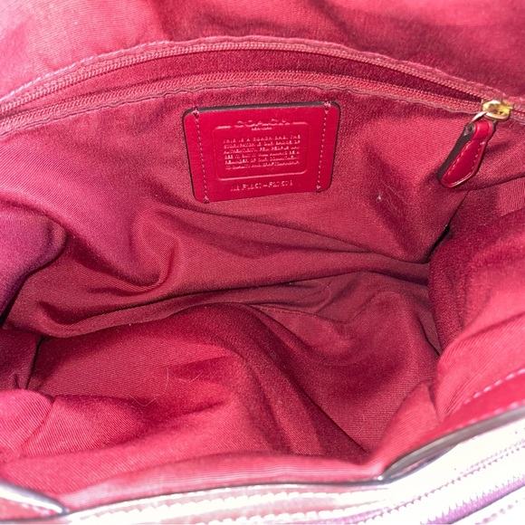 Coach Signature Jacquard Leather Lexy Shoulder Handbag F27579. Twilly included - Picture 9 of 17